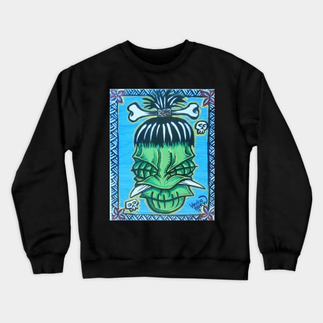 shrunken head Crewneck Sweatshirt by Voodoobrew